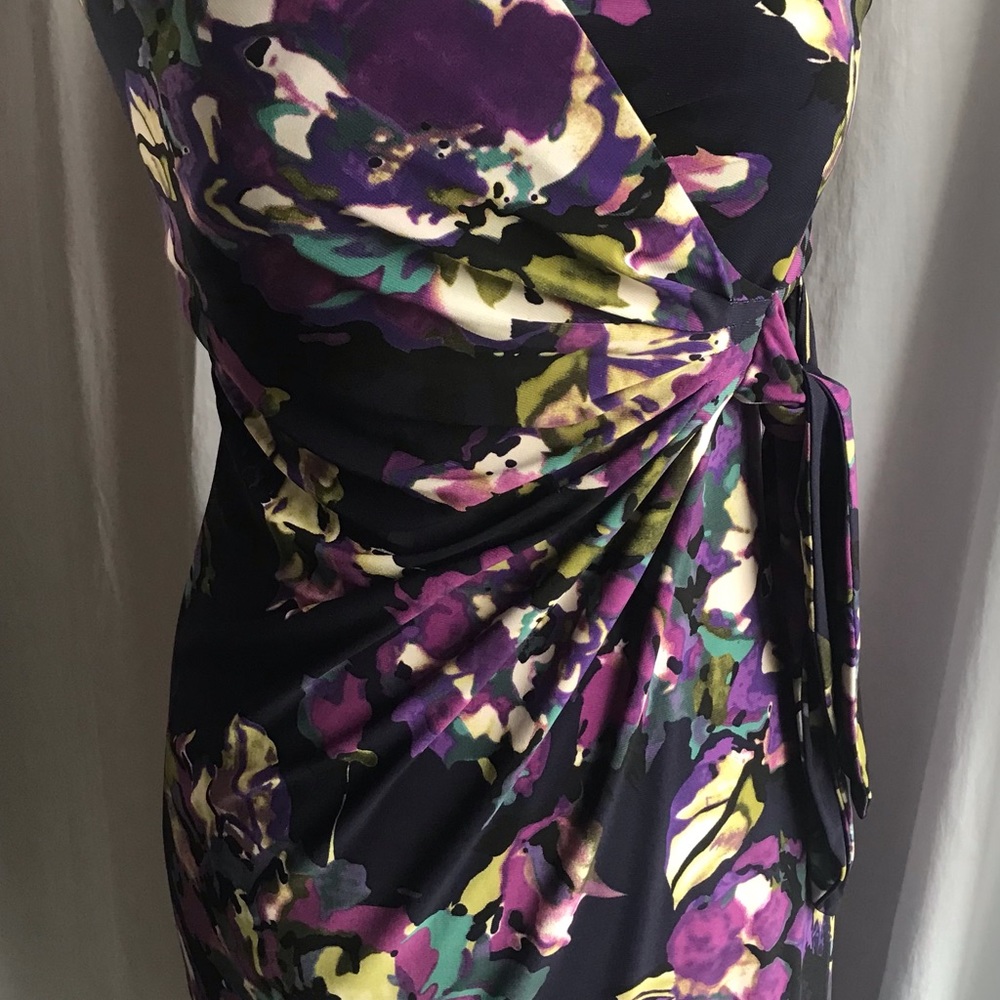 American living floral splice dress.